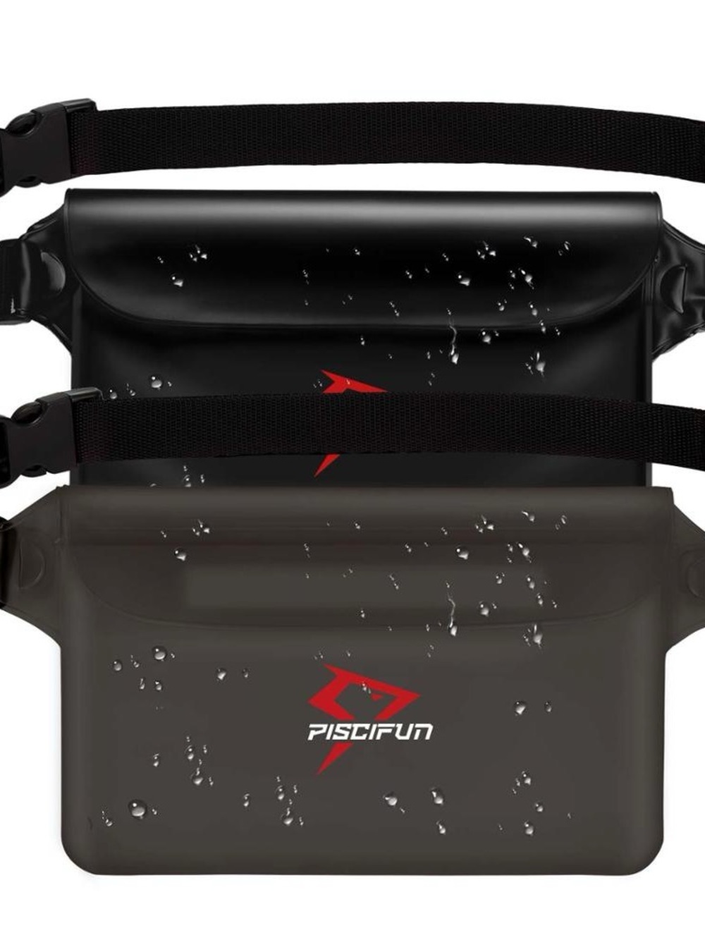 Piscifun Black Waterproof Waist Pack with Adjustable Strap-Black